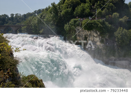 The Rhine Falls is the largest waterfall in Europe in Schaffhausen, Switzerla The Rhine Falls is the largest waterfall in Europe in Schaffhausen, Switzerla 79233448