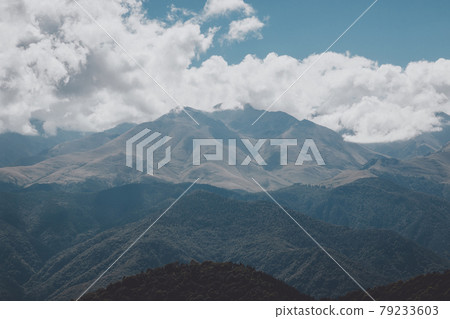 Closeup view mountains and valley scenes in national park Caucasus, Russia 79233603