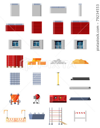 Set of Construction Materials and Equipment. 79234553