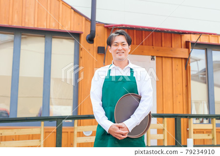 咖啡廳/餐廳/餐廳工作人員準備開業 79234910