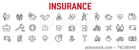 insurance, icon, icons 79236048