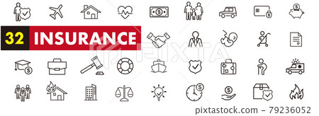 保險 圖標 Icon 79236052