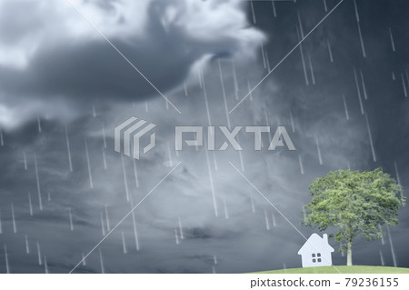 Flood damage and housing due to heavy rain Flood damage and housing due to heavy rain 79236155