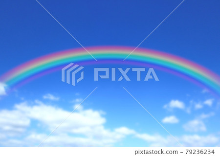Rainbow over the blue sky 1 79236234