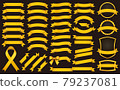 Ribbon material set 41 ribbons vector set 79237081
