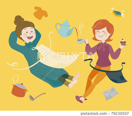 Housewife holiday / mother's day vector illustration material Housewife holiday / mother's day vector illustration material 79238507