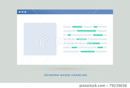 Keyword-based Crawling Search Engine... - Stock Illustration [79239036 ...