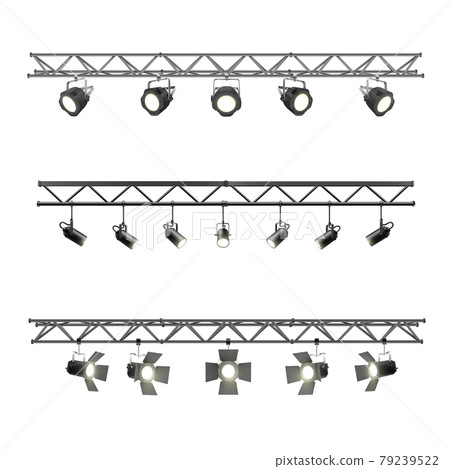 Realistic Lighting metal beam with spotlights equipment for studio and exhibition pavilion stage 79239522