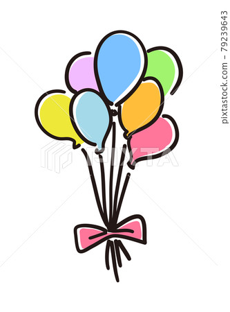 Colorful hand drawn cute balloon illustration Colorful hand drawn cute balloon illustration 79239643