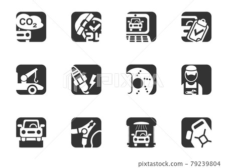 Car services icon set Car services icon set 79239804