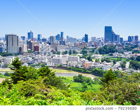 Sendai Hirose River and city center Sendai Hirose River and city center 79239880