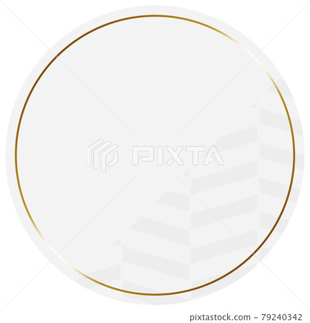 Circular frame White & Gold Partially with Sugi Aya pattern Circular frame White & Gold Partially with Sugi Aya pattern 79240342