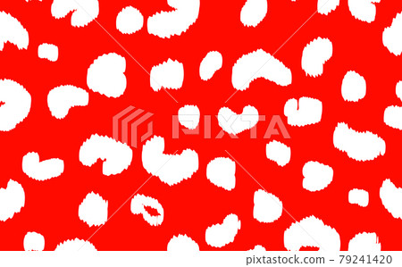 Abstract modern leopard seamless pattern. Animals trendy background. Red and white decorative vector stock illustration for print, card, postcard, fabric, textile. Modern ornament of stylized skin Abstract modern leopard seamless pattern. Animals trendy background. Red and white decorative vector stock illustration for print, card, postcard, fabric, textile. Modern ornament of stylized skin 79241420