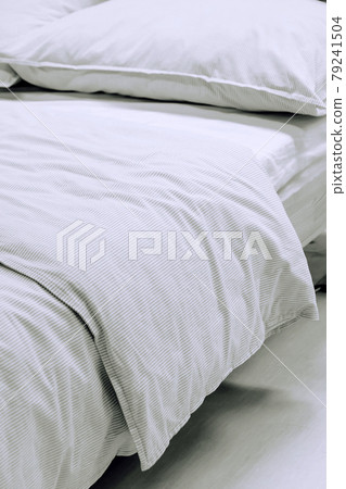 image of Bed mattress Duvet with pillow and blanket  79241504