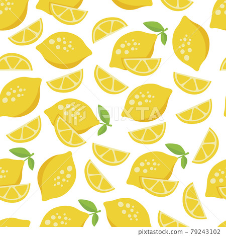 lemon seamless pattern with white background lemon seamless pattern with white background 79243102