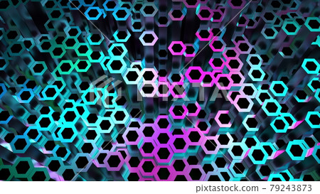 Iridescent honeycomb relief Iridescent honeycomb relief 79243873