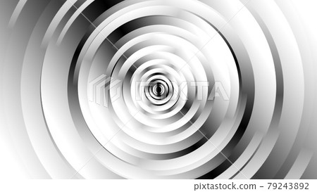 Geometric black and white circle shapes with spinning motion, computer generated. 3d rendering of abstract vortex background Geometric black and white circle shapes with spinning motion, computer generated. 3d rendering of abstract vortex background 79243892
