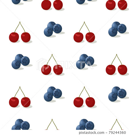 berries seamless pattern isolated on white. berries seamless pattern isolated on white. 79244360
