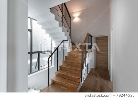 luxury Wooden Stairs in the house 79244553
