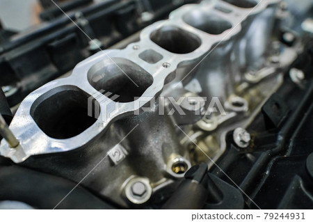 Car engine inside view. Motor in details. Close up Car engine inside view. Motor in details. Close up 79244931