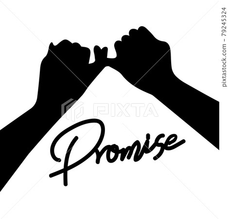 Silhouette of hand Promise Flat design style vector Silhouette of hand Promise Flat design style vector 79245324