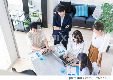 Business person working in a venture company Business person working in a venture company 79245600