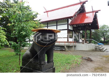 Hokkaido Eobetsu Shrine Laughing guardian dog 79245643