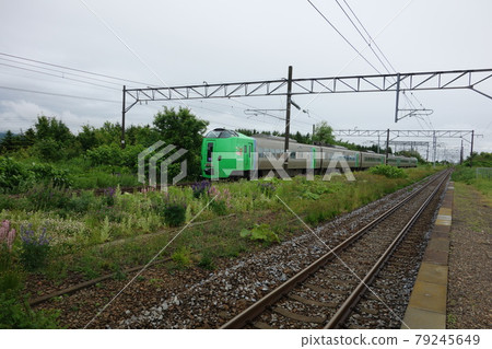 Limited express that passed through Moseushi Station in Hokkaido Limited express that passed through Moseushi Station in Hokkaido 79245649