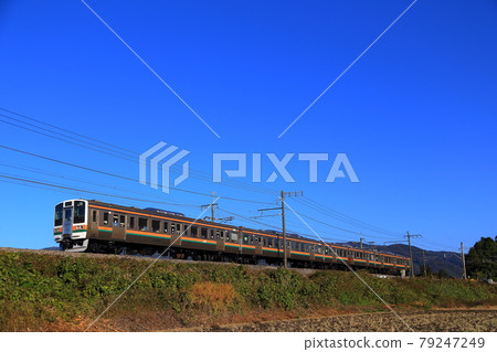 Blue sky and JR Joetsu line 79247249