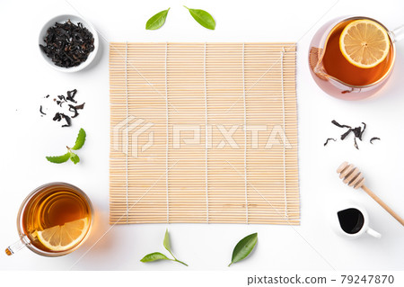 black tea lemon honey top view mint honey lemon black tea レーモンこうちゃん 79247870