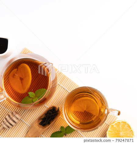 black tea lemon honey top view mint honey lemon black tea レーモンこうちゃん 79247871