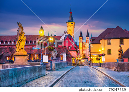 Wurzburg, Germany. Romantic Road in Bavaria, Franconia. Wurzburg, Germany. Romantic Road in Bavaria, Franconia. 79247889