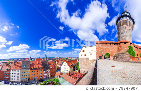 Sinwell Tower, Nuremberg - Travel medieval landscape in Bavaria, Germany 79247907