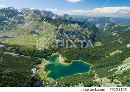Trnovacko lake in Piva nature park, Montenegro 79251195