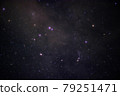 Starry night with clouds.Star glowing galaxy.Night sky with star 79251471
