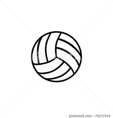 Silhouette icon sport volleyball ball 79251958