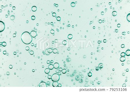 Liquid cream gel, green blue cosmetic texture with bubbles Liquid cream gel, green blue cosmetic texture with bubbles 79253106