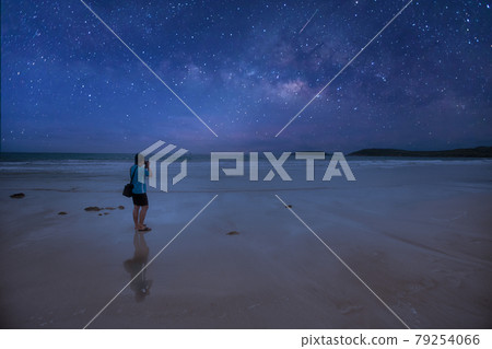 Photographer taking Thailand travel Milky way photography.  79254066