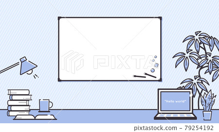 Office background with a simple line whiteboard_16: 9 79254192