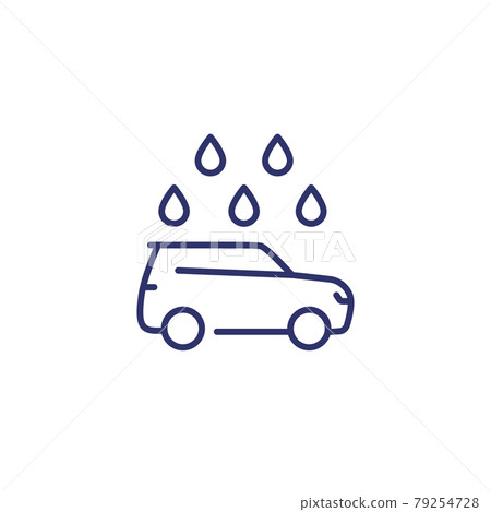 car wash line icon on white 79254728
