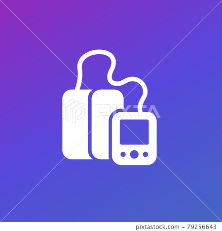 blood pressure monitor or tonometer icon, vector 79256643