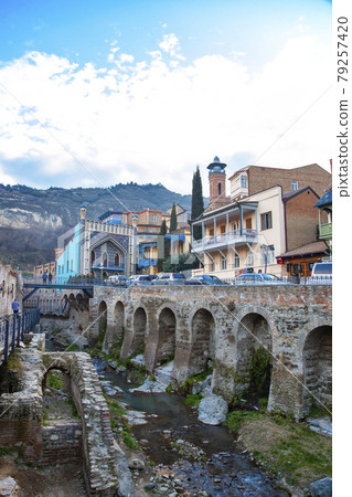 Georgian sulphur bath famous ancient beutiful decorated building 79257420