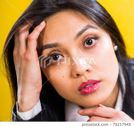 The pretty face of a young Asian woman The pretty face of a young Asian woman 79257948
