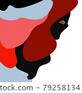 Abstract art posters for an art exhibition: music, literature and painting. People for backgrounds, portraits of people 79258134