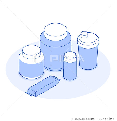 Sports Nutrition Supplements Illustration Sports Nutrition Supplements Illustration 79258168
