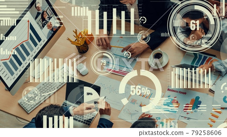Creative visual of business people in a corporate staff meeting on video call Creative visual of business people in a corporate staff meeting on video call 79258606