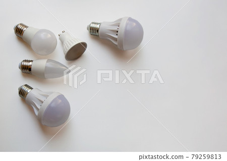 White lamps isolated on white background with a copy space 79259813