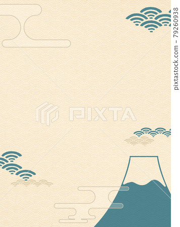 A modern Japanese background of Mt. Fuji, waves and clouds A modern Japanese background of Mt. Fuji, waves and clouds 79260938