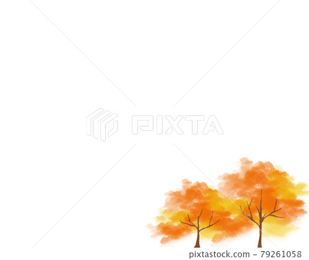 Autumnal tree background frame Autumnal tree background frame 79261058