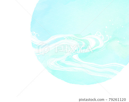 Japanese style background of cool waves Japanese style background of cool waves 79261120